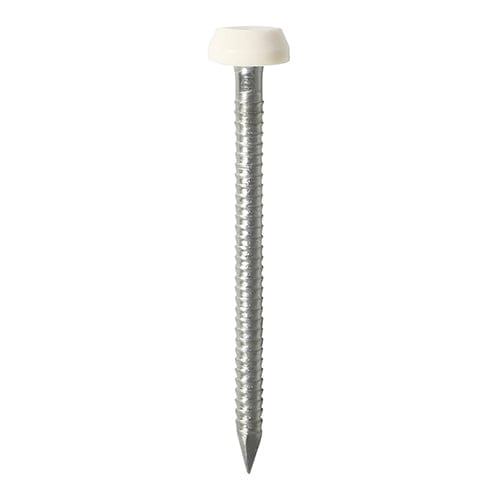 Timco Polymer Headed Pins A4 Stainless Steel White - Pack Qty - 250 Pcs