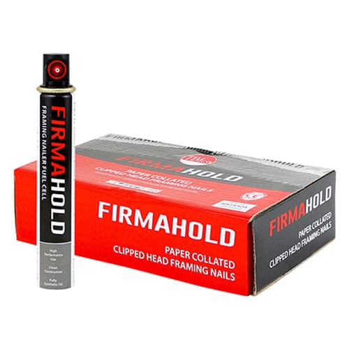 TIMCO Nails 3.1 x 90/1CFC / 1100 TIMCO FirmaHold Collated Clipped Head Plain Shank Firmagalv Nails & Fuel Cells