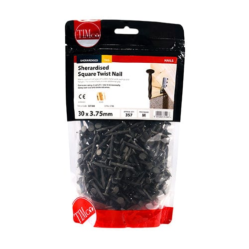 TIMCO Nails 30 x 3.75 / 1 / TIMbag TIMCO Square Twist Nails Sherardised