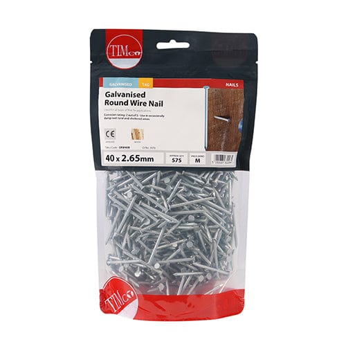 TIMCO Nails 40 x 2.65 / 1 / TIMbag TIMCO Round Wire Nail Galvanised