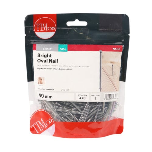 TIMCO Nails 40mm / 0.5 / TIMbag TIMCO Oval Nails Bright
