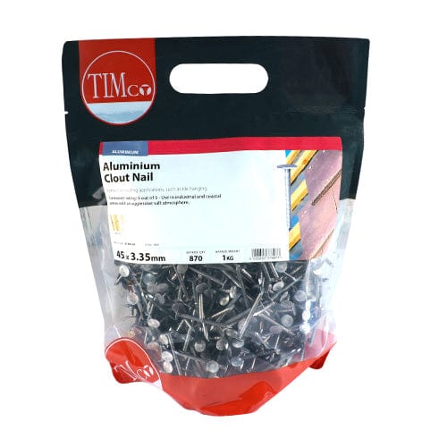 TIMCO Nails 45 x 3.35 / 1 / TIMbag TIMCO Clout Nails Aluminium
