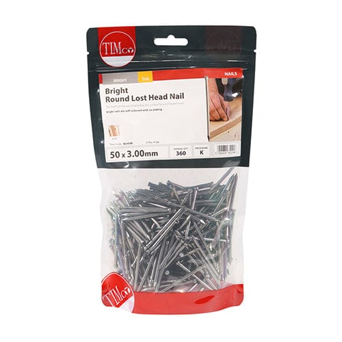 TIMCO Nails 50 x 3.00 / 1 / TIMbag TIMCO Round Lost Head Nails Bright