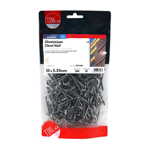 TIMCO Nails 50 x 3.35 / 0.25 / TIMbag TIMCO Clout Nails Aluminium