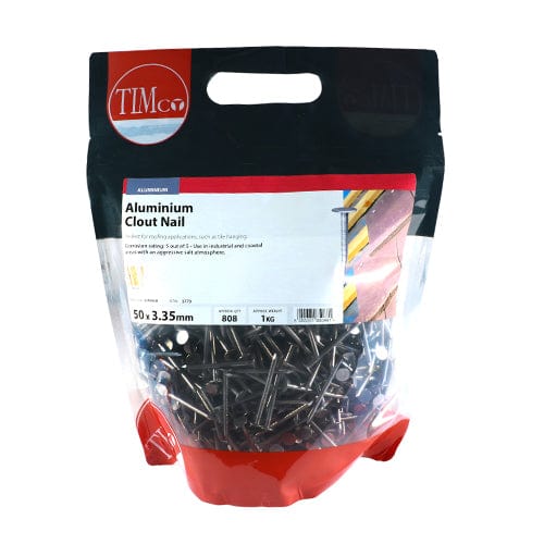 TIMCO Nails 50 x 3.35 / 1 / TIMbag TIMCO Clout Nails Aluminium
