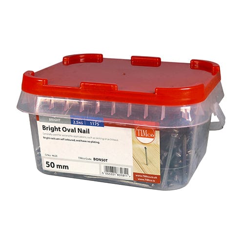 TIMCO Nails 50mm / 2.5 / TIMtub TIMCO Oval Nails Bright