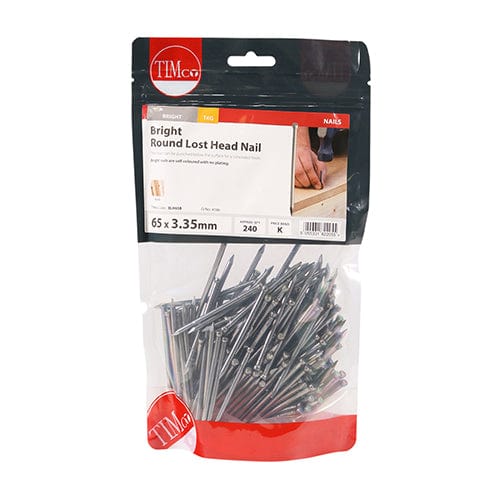 TIMCO Nails 65 x 3.35 / 1 / TIMbag TIMCO Round Lost Head Nails Bright