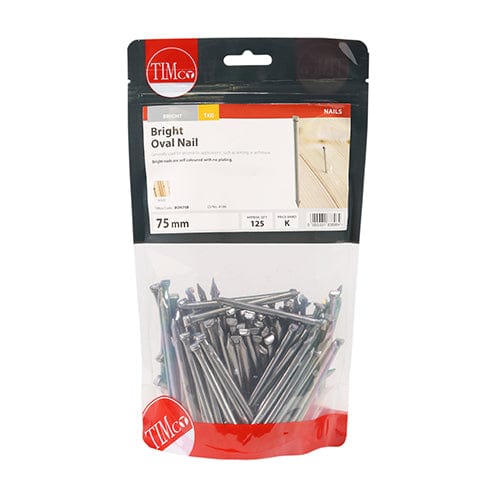 TIMCO Nails 75mm / 1 / TIMbag TIMCO Oval Nails Bright