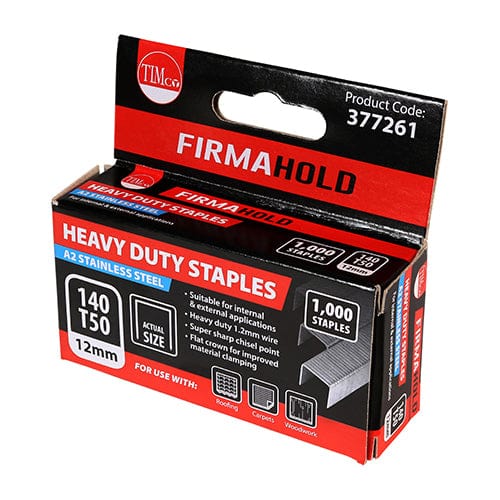 TIMCO Nails 8mm TIMCO Heavy Duty Chisel Point A2 Stainless Steel Staples