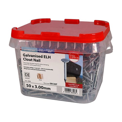 TIMCO Nails TIMCO Extra Large Head Clout Nails Galvanised
