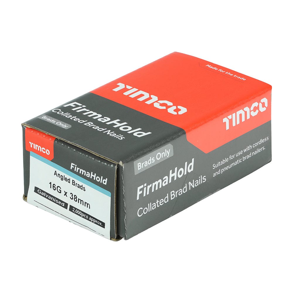 Timco Firmahold Collated 16 Gauge Angled Galvanised Brad Nails Pack