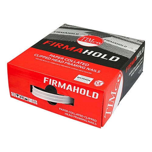 TIMCO Nails TIMCO FirmaHold Collated Clipped Head Plain Shank Bright Nails - 3.1 x 90