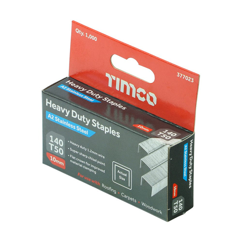 TIMCO Nails TIMCO Heavy Duty Chisel Point A2 Stainless Steel Staples