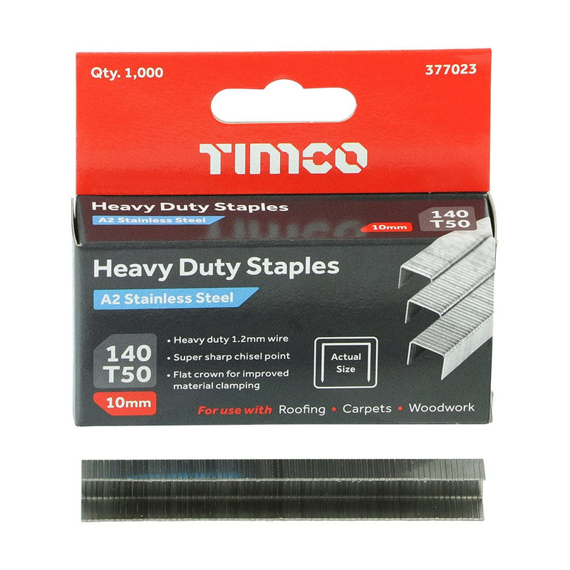 TIMCO Nails TIMCO Heavy Duty Chisel Point A2 Stainless Steel Staples