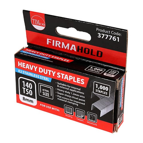 TIMCO Nails TIMCO Heavy Duty Chisel Point A2 Stainless Steel Staples