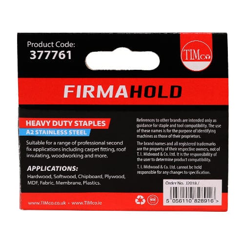 TIMCO Nails TIMCO Heavy Duty Chisel Point A2 Stainless Steel Staples