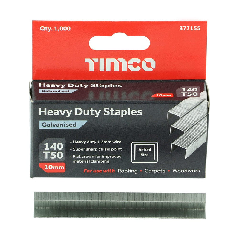 TIMCO Nails TIMCO Heavy Duty Chisel Point Galvanised Staples