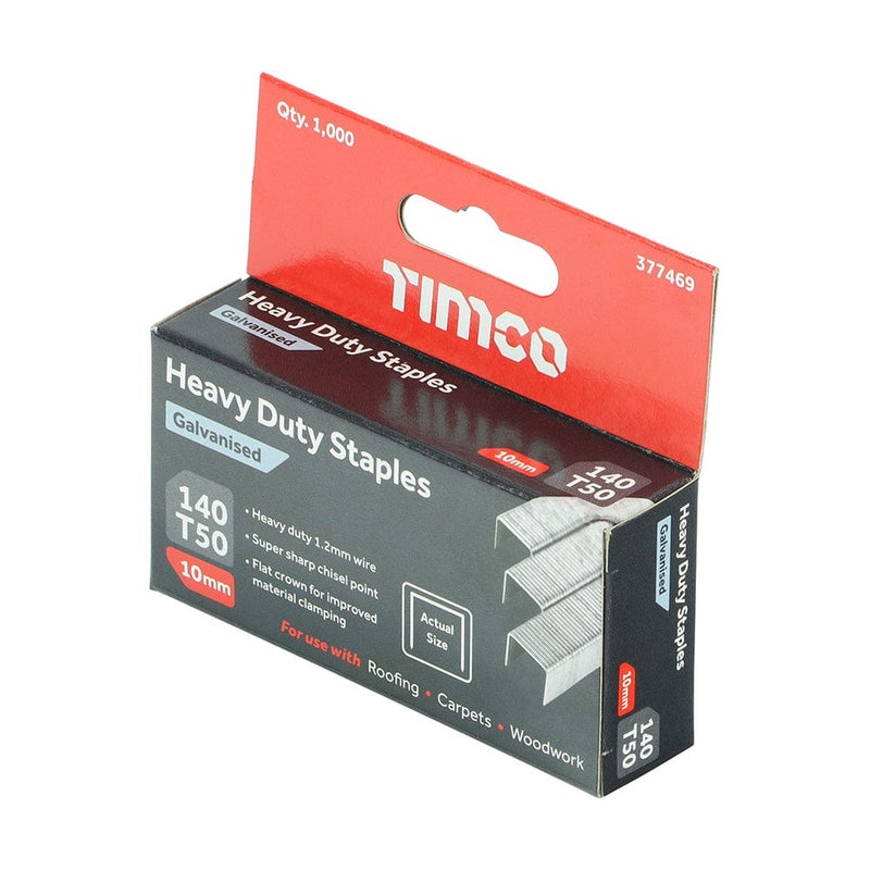 TIMCO Nails TIMCO Heavy Duty Chisel Point Galvanised Staples