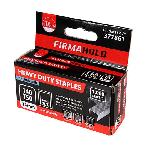 TIMCO Nails TIMCO Heavy Duty Chisel Point Galvanised Staples