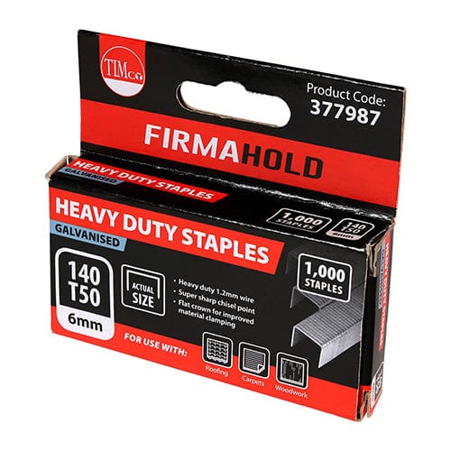 TIMCO Nails TIMCO Heavy Duty Chisel Point Galvanised Staples