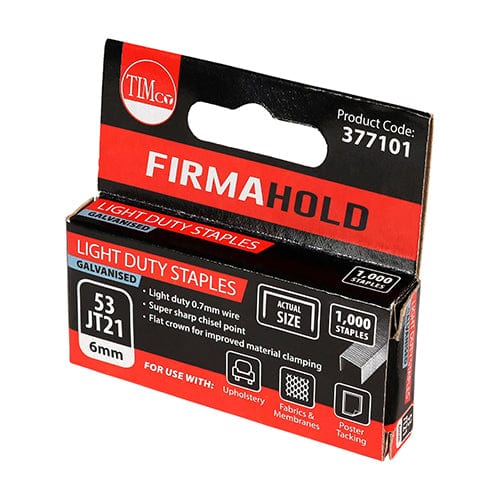 TIMCO Nails TIMCO Light Duty Chisel Point Galvanised Staples