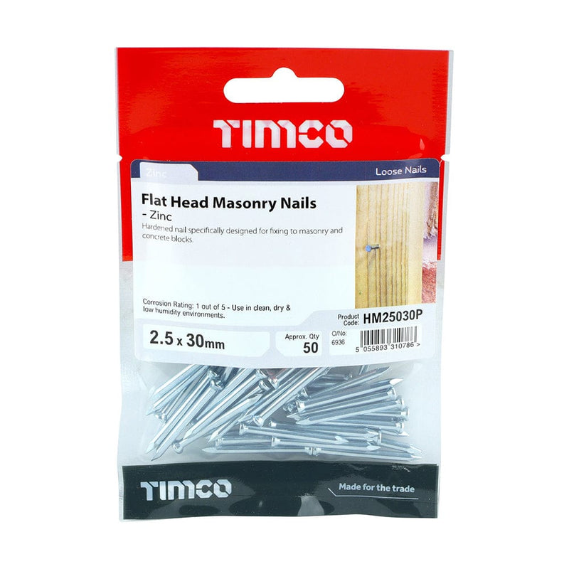 TIMCO Nails TIMCO Masonry Nails Zinc