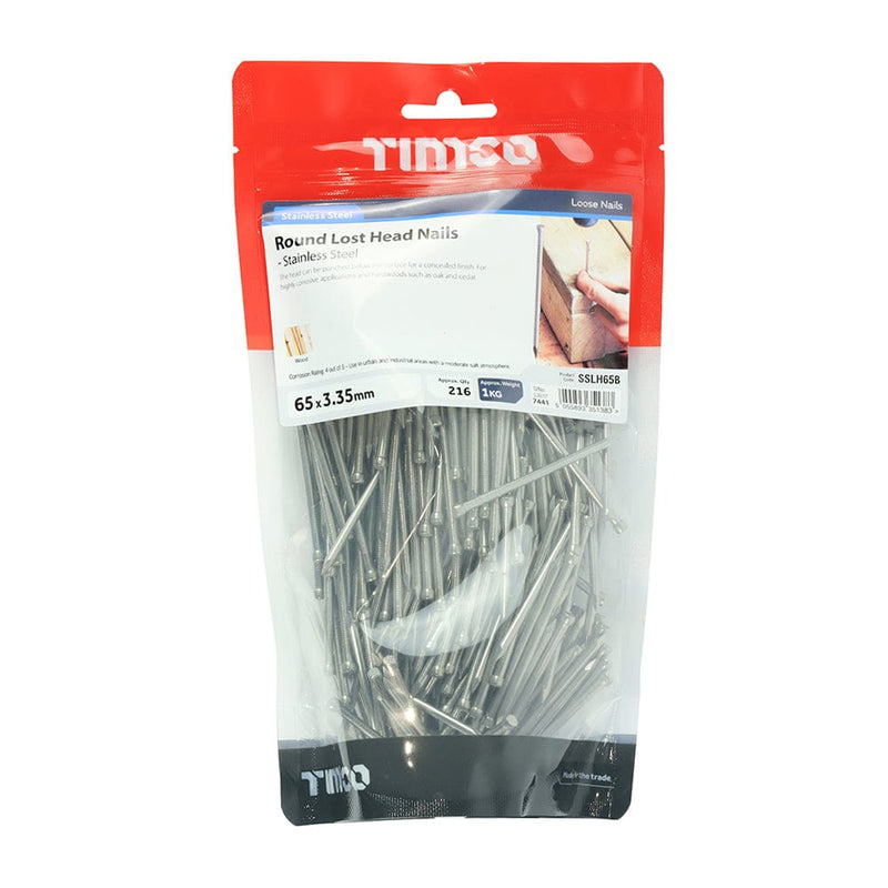 TIMCO Nails TIMCO Round Lost Head Nails A2 Stainless Steel