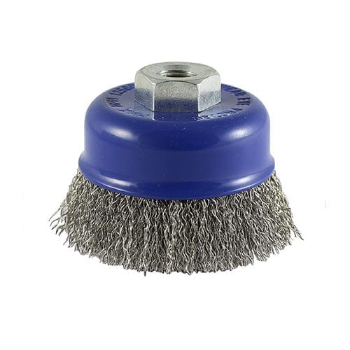 TIMCO Powertool Accessories 100mm TIMCO Angle Grinder Cup Brush Crimped Stainless Steel