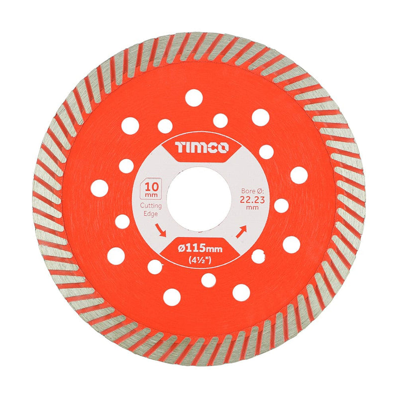 TIMCO Powertool Accessories 115 x 22.2 TIMCO Premium Diamond Blade Continuous