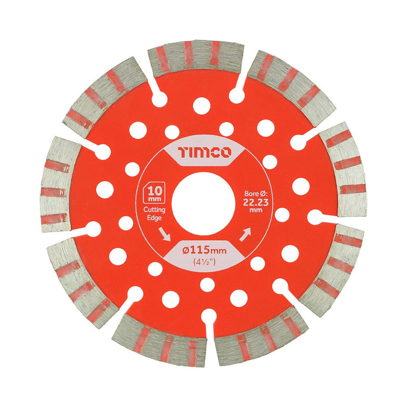 TIMCO Powertool Accessories 115 x 22.2 TIMCO Trade Diamond Blade Segmented