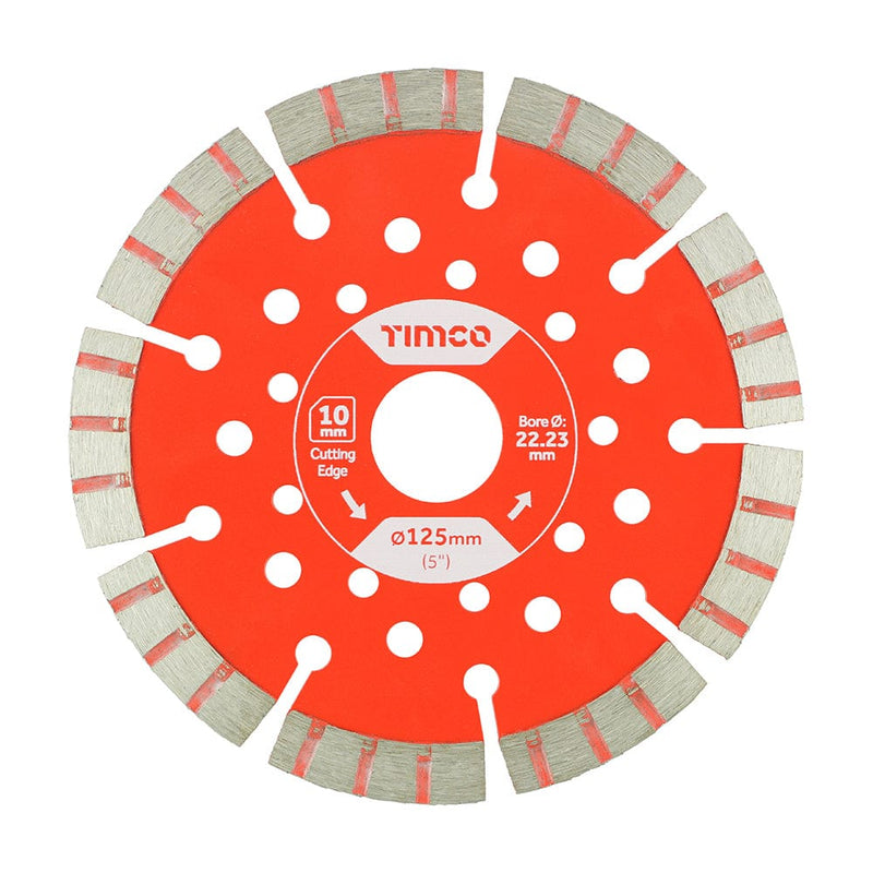 TIMCO Powertool Accessories 125 x 22.2 TIMCO Trade Diamond Blade Segmented