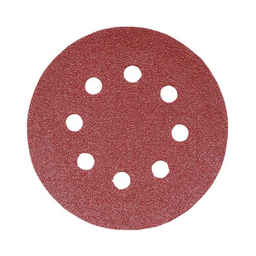 TIMCO Powertool Accessories 125mm TIMCO Random Orbital Sanding Discs 120 Grit Red
