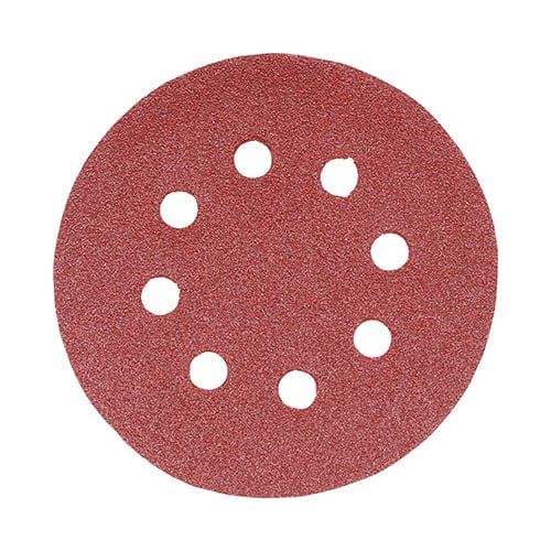 TIMCO Powertool Accessories 125mm TIMCO Random Orbital Sanding Discs 80 Grit Red