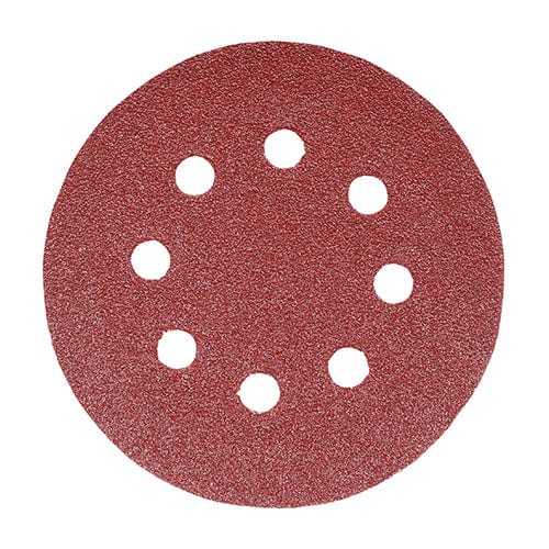 TIMCO Powertool Accessories 150mm TIMCO Random Orbital Sanding Discs 60 Grit Red