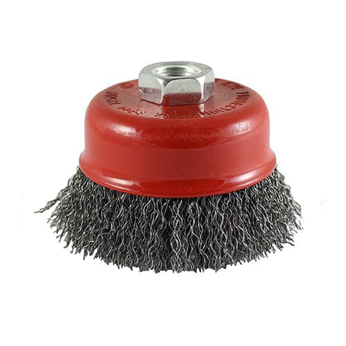 Timco Drill Cup Brush Crimped Steel Wire - Pack Qty - 1 Ea