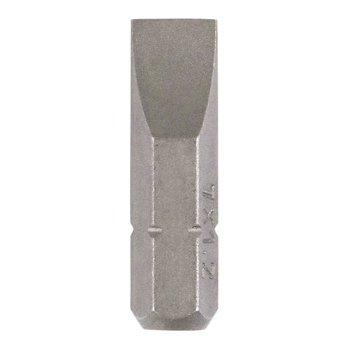 TIMCO Powertool Accessories 7.0 x 1.2 x 25 TIMCO Slotted Driver Bit S2 Grey