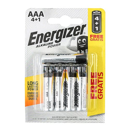 Energizer Alkaline Power Battery - Aaa - Pack Qty - 5 Pcs