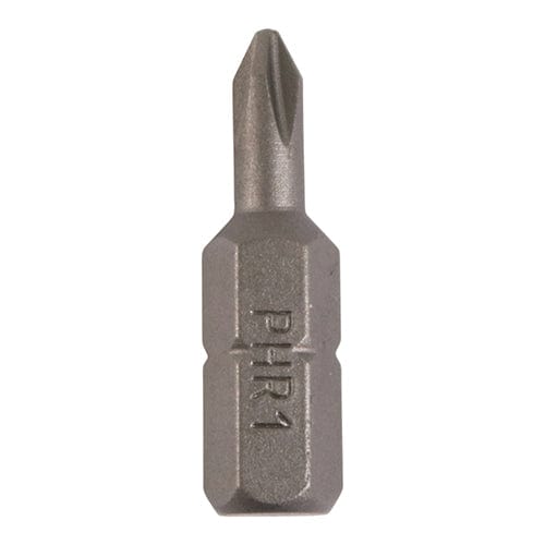 TIMCO Powertool Accessories No.1 x 25 / 10 / Blister Pack TIMCO Phillips Driver Bit S2 Grey