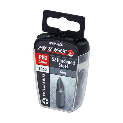 TIMCO Powertool Accessories No.2 x 25 / 10 / Blister Pack TIMCO Phillips Driver Bit S2 Grey