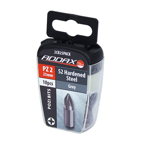TIMCO Powertool Accessories No.2 x 25 / 10 / Blister Pack TIMCO Pozi Driver Bit S2 Grey