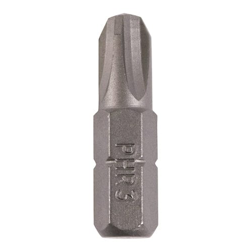 TIMCO Powertool Accessories No.3 x 25 / 10 / Blister Pack TIMCO Phillips Driver Bit S2 Grey