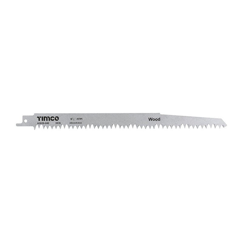 TIMCO Powertool Accessories S1531L TIMCO Reciprocating Saw Blades Wood Cutting High Carbon Steel
