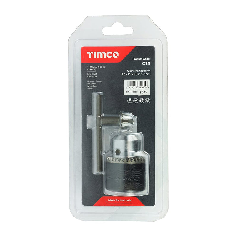 TIMCO Powertool Accessories TIMCO 1/2" Chuck & Key Set - 1/2"
