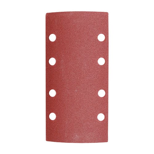 Timco 1/3 Sanding Sheets 120 Grit Red Punched - 93 X 185Mm - Pack Qty - 5 Pcs