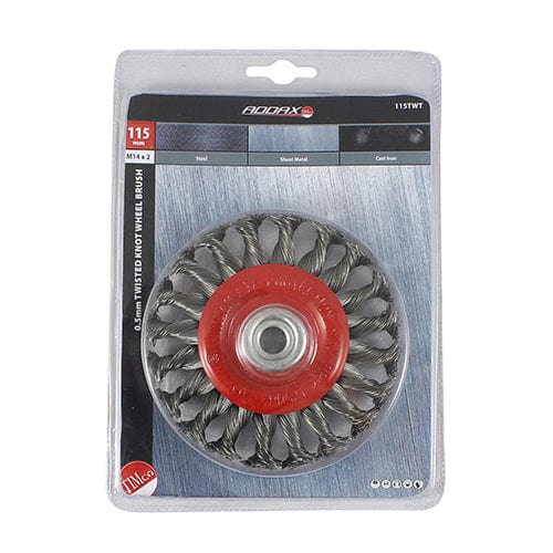 TIMCO Powertool Accessories TIMCO Angle Grinder Wheel Brush Twisted Knot Steel Wire - 115mm