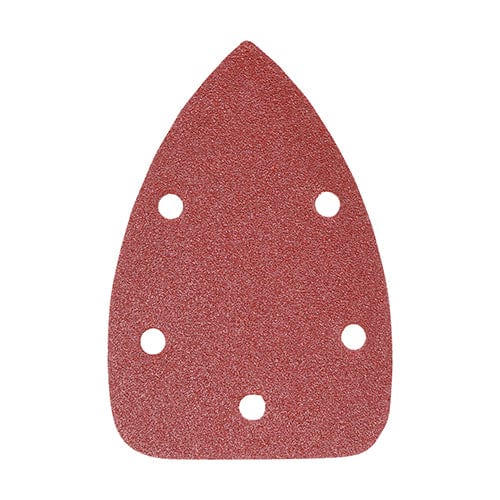 Timco Detail Sanding Pads 80 Grit Red - 95 X 136Mm - Pack Qty - 5 Pcs