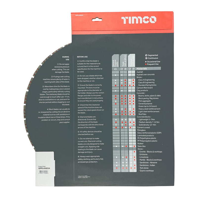 TIMCO Powertool Accessories TIMCO Diamond Blade Laser 12mm Seg