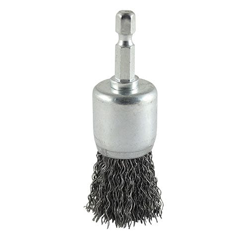 Timco Drill End Brush Crimped Steel Wire - 25Mm - Pack Qty - 1 Ea