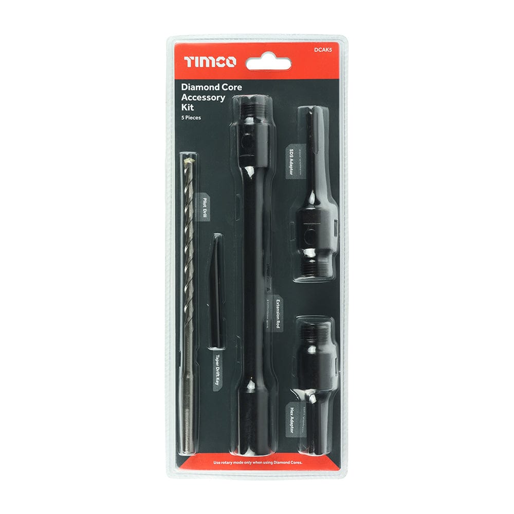 Timco Dry Diamond Core Accessory Kit - 5Pcs - Pack Qty - 1 Ea