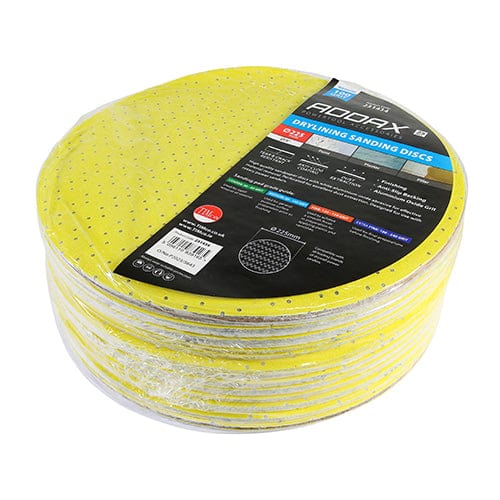 TIMCO Powertool Accessories TIMCO Drylining Sanding Discs 100 Grit Yellow - 225mm